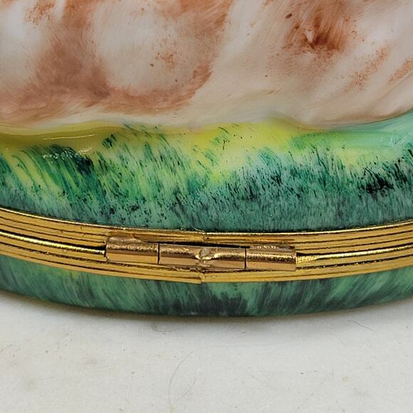 Chamart Limoges Cat Trinket Box Large Piotet Signed Peint Main Hand Painted - Picture 16 of 16